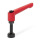 GN 306 Manettes indexables, zinc moulé sous pression, insert acier, avec goujons filetés, avec pointes spéciales Type: RD - Extrémité sphérique, avec patin NBR
Couleur: R - Rouge, RAL 3000, finition texturée