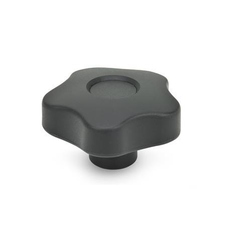 Volantini di serraggio a stella GN 5337.7: Plastica, boccola filettata acciaio INOX