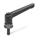 GN 300.4 Verstellbare Klemmhebel mit Spannkraft-Verstärkung, Schraube Stahl Farbe: SW - schwarz, RAL 9005, strukturmatt