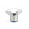 GN 5445 Boutons à trois lobes, nox, conception hygiénique Finition: PL - Poli (Ra < 0,8 µm)
Matériau (anneau d'étanchéité): F - FKM