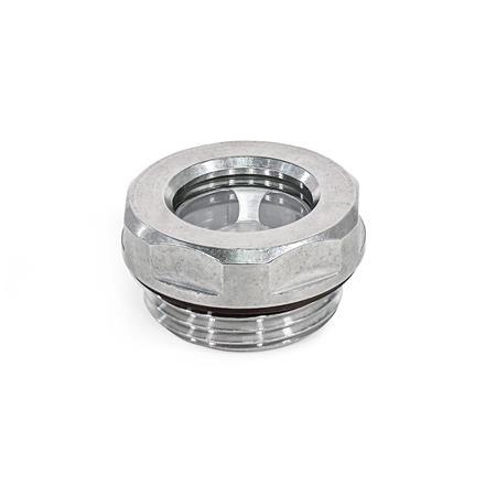 Spie di livello olio GN 743.10: Acciaio INOX, temperatura di esercizio fino a 180 °C
