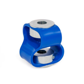 GN 2250 Accouplements à double boucle, acier / inox, avec vis de pression Matériau: ST - Acier<br />Matériau (boucle): S - Élastomère thermoplastique (TPE)