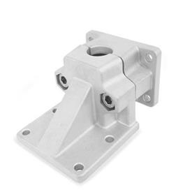 GN 171 Fußflansch-Klemmverbinder, Aluminium d<sub>1</sub> / s: B - Bohrung<br />Oberfläche: BL - blank, gestrahlt, matt