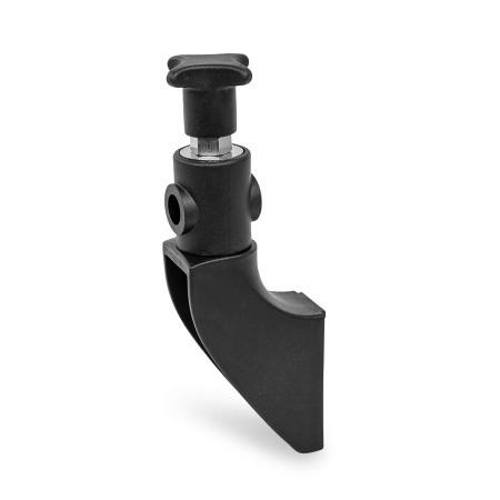 Staffa per guida laterale GN 6476.2: Plastica, girevole, con bordo di contatto