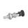 GN 817.8 Pistoncini di posizionamento a molla, acciaio INOX, rimovibili, con o senza posizione di arresto Materiale: NI - Acciaio inox
Tipo: CK - Con posizione di arresto, con controdado