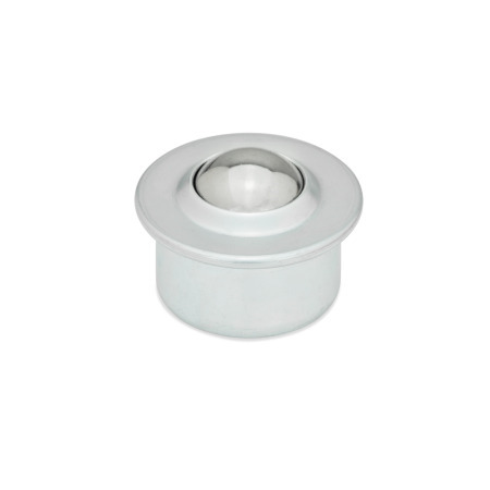 Elementi di scorrimento a sfera GN 509: Corpo di contenimento in lamiera di acciaio / lamiera di acciaio INOX