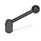 GN 212.3 Manettes indexables, Acier, avec filetage interne Type: E - levier oblique