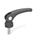 GN 926 Exzenterspanner, Kunststoff, mit Schraube Stahl Form: A - mit verstellbarer Auflagescheibe