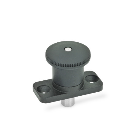 Miniraster GN 822.8: Zink-Druckguss, mit Anschraubflansch, mit und ohne Rastsperre
