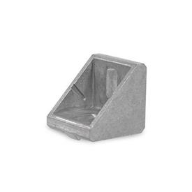 GN 30b Winkel, Aluminium, für Aluprofile (b-Baukasten) Form: A - ohne Zubehör<br />Oberfläche: AB - blank<br />Größe: 30x30/40x40/45x45