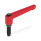 GN 306 Manettes indexables, zinc moulé sous pression, insert acier, avec goujons filetés, avec pointes spéciales Type: DZ - Pointe ovale durcie
Couleur: R - Rouge, RAL 3000, finition texturée