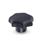 DIN 6336 Boutons étoile, plastique, douille en acier Matériau: KT - Plastique
Type: K - avec douille filetée