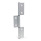 GN 2295 Charnières, aluminium, pour profilés en aluminium/éléments de panneau, en trois parties Type: A - ailettes de charnière extérieures
Codage: C - avec trous fraisés
l<sub>2</sub>: 485