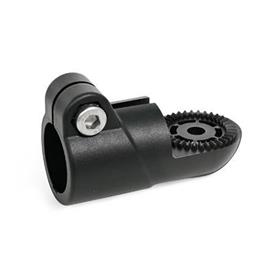 GN 276.9 Laschen-Klemmverbinder, Kunststoff Form: AV - mit Außenverzahnung<br />Farbe: SW - schwarz, RAL 9005, matt