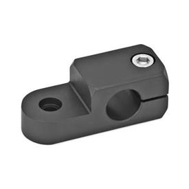 GN 482 Laschen-Klemmhalter Oberfläche: ELS - eloxiert, schwarz<br />Form: Q - Klemmbohrung quer zur Laschenachse