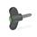 GN 633.10 Chiavette di serraggio, plastic, perno filettato acciaio INOX, con perno in plastica Colore della calottina: DGN - Verde, RAL 6017, finitura mat