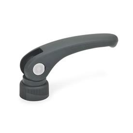 GN 926.1 Exzenterspanner, Kunststoff, Gewindebuchse Edelstahl Form: A - mit verstellbarer Auflagescheibe