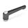 GN 303.1 Manettes indexables, Zinc moulé sous pression, Insert Acier inoxydable, avec filetage femelle, avec bouton de déverrouillage Couleur du bouton de déverrouillage: G - gris, RAL 7035