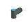 GN 635 Galletti di serraggio, plastica, boccola filettata ottone Colore della calottina: DBL - blu, RAL 5024, finitura mat