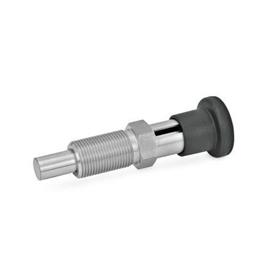 GN 817.8 Edelstahl-Rastbolzen, demontierbar Werkstoff: NI - Edelstahl<br />Form: C - mit Rastsperre, ohne Kontermutter