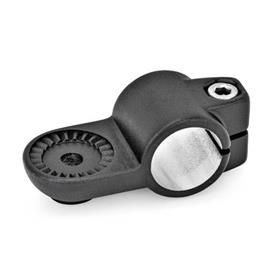 GN 278 Laschen-Klemmverbinder, Aluminium Form: IV - mit Innenverzahnung<br />Oberfläche: SW - schwarz, RAL 9005, strukturmatt