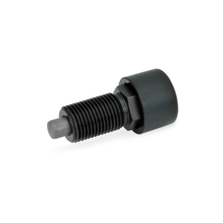 Verriegelungsbolzen GN 514: Stahl, mit Herzkurven-Mechanik (Kugelschreiber-Funktionsprinzip)