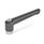 GN 300.1 Manettes indexables, zinc moulé sous pression, insert en Inox, avec filetage interne / trou alésé Couleur: SZ - noir, RAL 9005, finition brillante