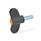 GN 633 Chiavette di serraggio, plastica, perno filettato acciaio Colore della calottina: DOR - Arancio, RAL 2004, finitura mat