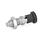 GN 817 Doigts d'indexage en inox, bouton en plastique Matériau: NI - Inox
Type: CK - avec position de repos + contre-écrou
