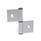 GN 2294 Cerniere, alluminio, rimovibili, per profilati di alluminio / pannelli Tipo: I - Alette interne
Codifica: C - Con fori svasati
l<sub>2</sub>: 82