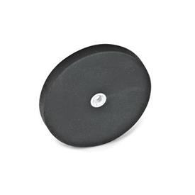 GN 51.5 Haltemagnete mit Innengewinde, mit Gummiummantelung Farbe: SW - schwarz