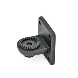 GN 272 Laschen-Klemmverbinder, Aluminium Form: AV - mit Außenverzahnung<br />Oberfläche: SW - schwarz, RAL 9005, strukturmatt