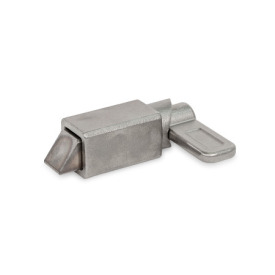 GN 724.1 Pistoncini di posizionamento a molla, Acciaio/acciaio INOX, con perno smussato, a saldare Materiale: NI - Fusione di precisione in acciaio INOX<br />Tipo: A1 - Smusso in alto