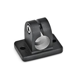 GN 145 Morsetti di collegamento flangiati, alluminio, con 2 fori di montaggio Finitura: SW - RAL 9005