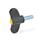GN 633 Chiavette di serraggio, plastica Colore della calottina: DGB - Giallo, RAL 1021, finitura mat