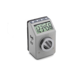 GN 9153 Indicatori di posizione, 6 cifre, elettronici, display LCD, trasmissione dati tramite radiofrequenza Colore: GR - grigio, RAL 7035, finitura lucida