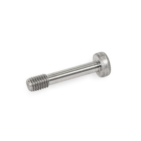 GN 7984.2 Vis à tête cylindrique basse en inox, avec tige amincie pour une protection contre la perte 