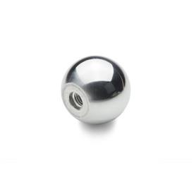 DIN 319 Kugelknöpfe Stahl, Aluminium Werkstoff: AL - Aluminium<br />Form: C - mit Gewinde