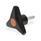 GN 533.6 Dreisterngriffschrauben, Kunststoff, Gewindezapfen Stahl, Softline Farbe der Abdeckkappe: DOR - orange, RAL 2004, matt