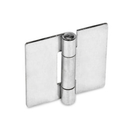 GN 136 Cerniere in lamiera di acciaio INOX, quadrate o allungate verticalmente Materiale: NI - Acciaio inox<br />Tipo: A - Senza fori alesati<br />Lunghezza: l2 (q) - square