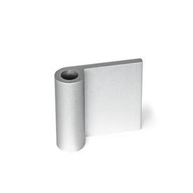 GN 2291 Scharnierflügel für Aluminiumprofile / Flächenelemente Form: AF - Scharnierflügel außenliegend<br />Kennzeichen: A - ohne Bohrungen