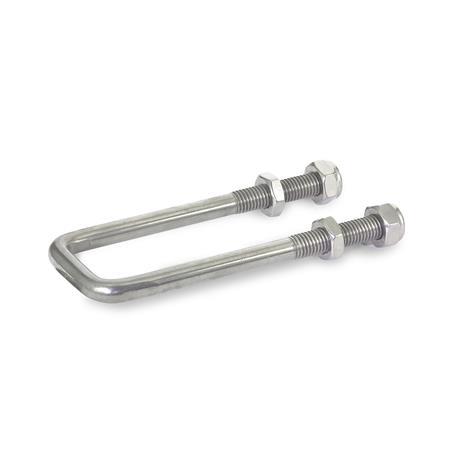 Étriers de serrage GN 951.2: Acier, pour sauterelles à crochet, de type robuste