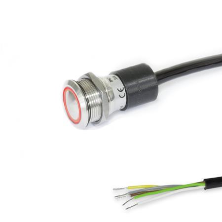 GN 3310 Schalter mit Leucht-Drucktaster Beleuchtung: RG - rot/grün (bi-color)
Anschlussart: K - Kabel