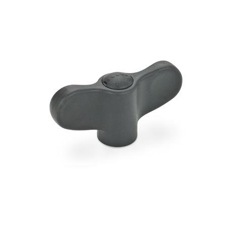 Galletti di serraggio GN 634.1: Plastica, boccola filettata acciaio INOX