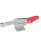 GN 820.3 Schnellspanner, Edelstahl, Spannhebel horizontal, mit Verriegelung, mit waagrechtem Fuß Werkstoff: NI - Edelstahl
Form: OL - massiver Spannarm mit Halteschelle zum Anschweißen
