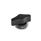 GN 5320 Galletti di serraggio con limitatore di coppia, plastica, boccola filettata acciaio Colore: SW - Nero, finitura matt