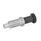 GN 817.2 Pistoncini di posizionamento a molla, acciaio INOX, con manopola lunga, con e senza posizione di arresto Materiale: NI - Acciaio inox
Tipo: B - Senza posizione di arresto, senza controdado