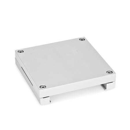 GN 900.4 Montageplatten, Aluminium Form: A - ohne Befestigungsbohrungen