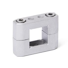 GN 231 Rohrschellen, Aluminium d<sub>1</sub> / s<sub>1</sub>: V - Vierkant<br />Oberfläche: BL - blank, gestrahlt, matt