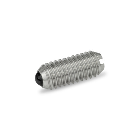 Pressori a molla GN 615.5: Acciaio INOX, con sfera in ceramica